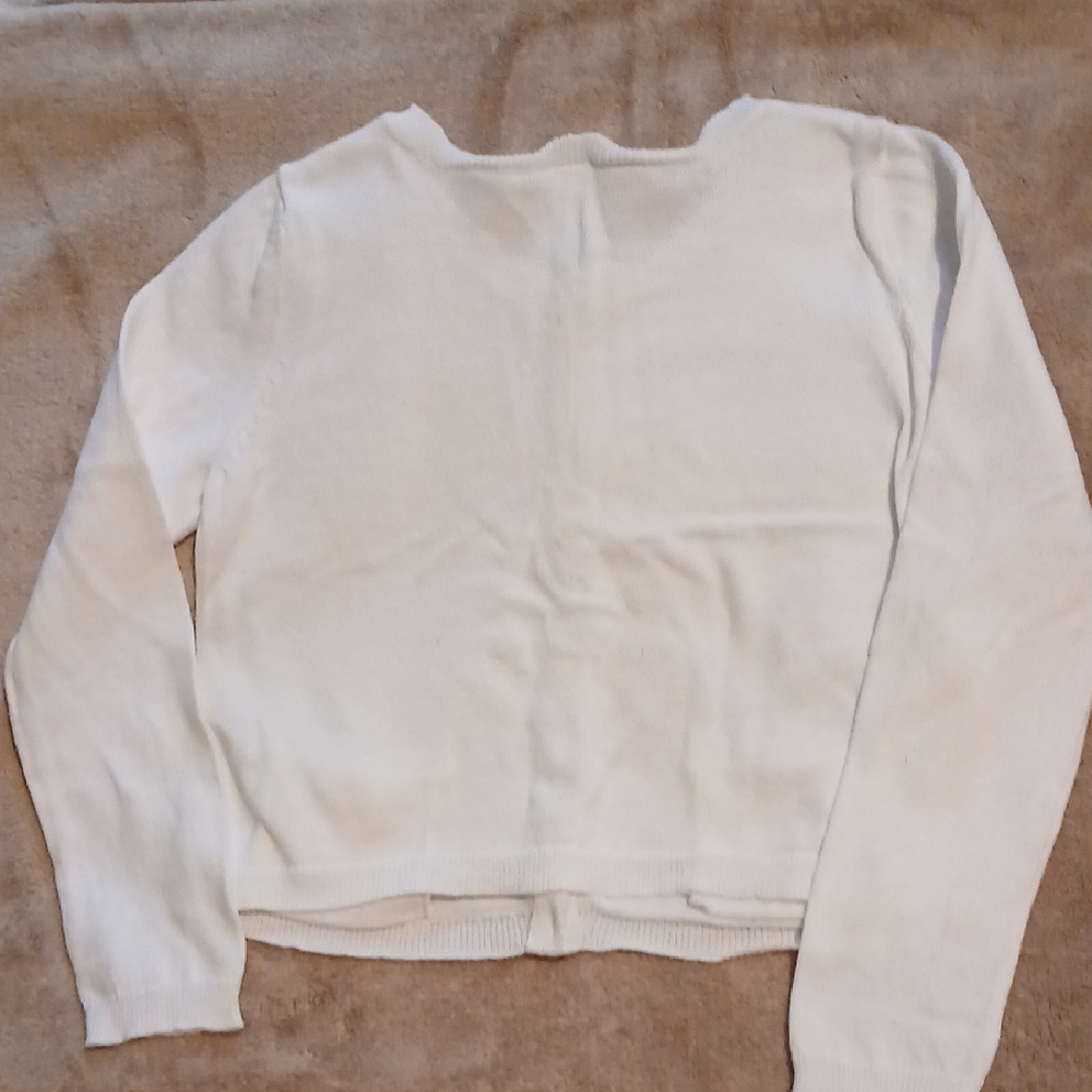 Carter's White Knit Cardigan Size 6/6X - Picture 2 of 5